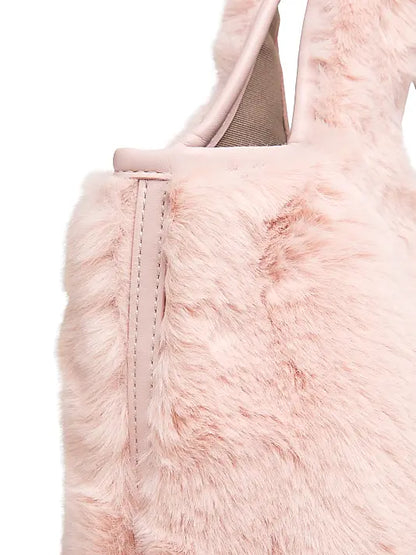Fuzzy Mini Magnetic Snap Market Handheld Tote