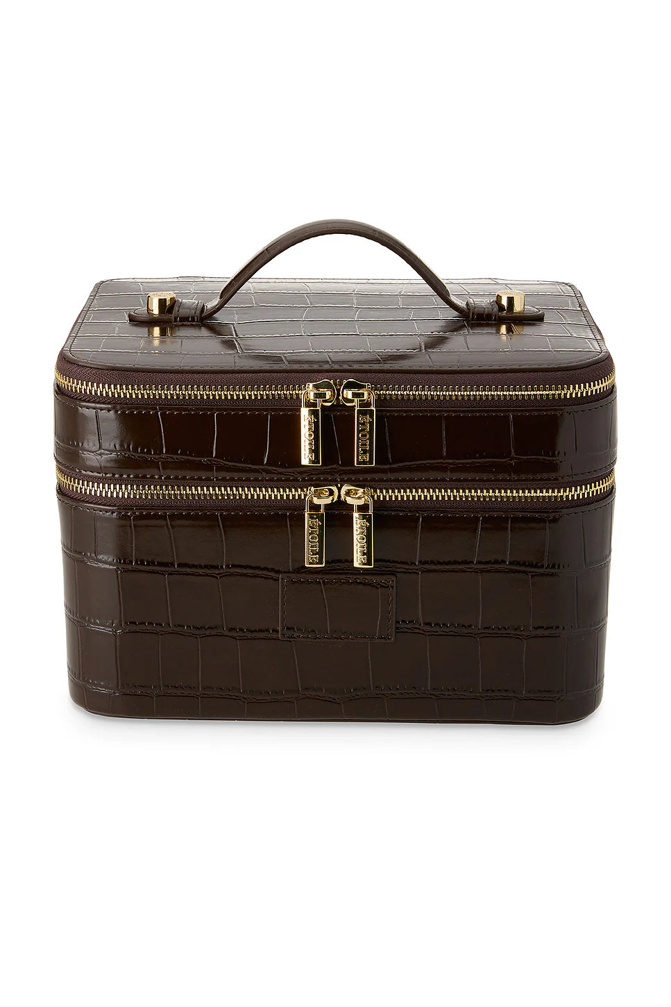 Two-Tier Portable Makeup Case With Removable Dividers