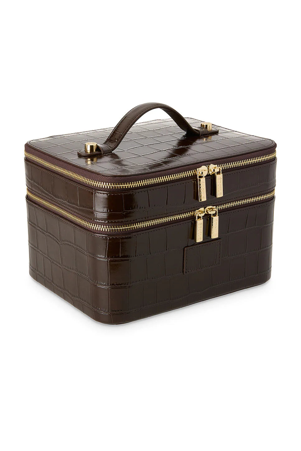 Two-Tier Portable Makeup Case With Removable Dividers