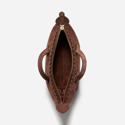 Heart Detail Suede Crossbody Mini Hand Tote Bag