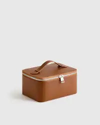 Segmented Handheld Cosmetic Storage Box With Removable Dividers