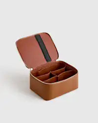 Segmented Handheld Cosmetic Storage Box With Removable Dividers
