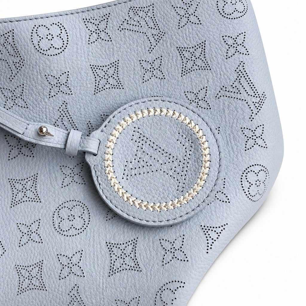 Louis Vuitton Small Embroidered Leather Blue Handbag