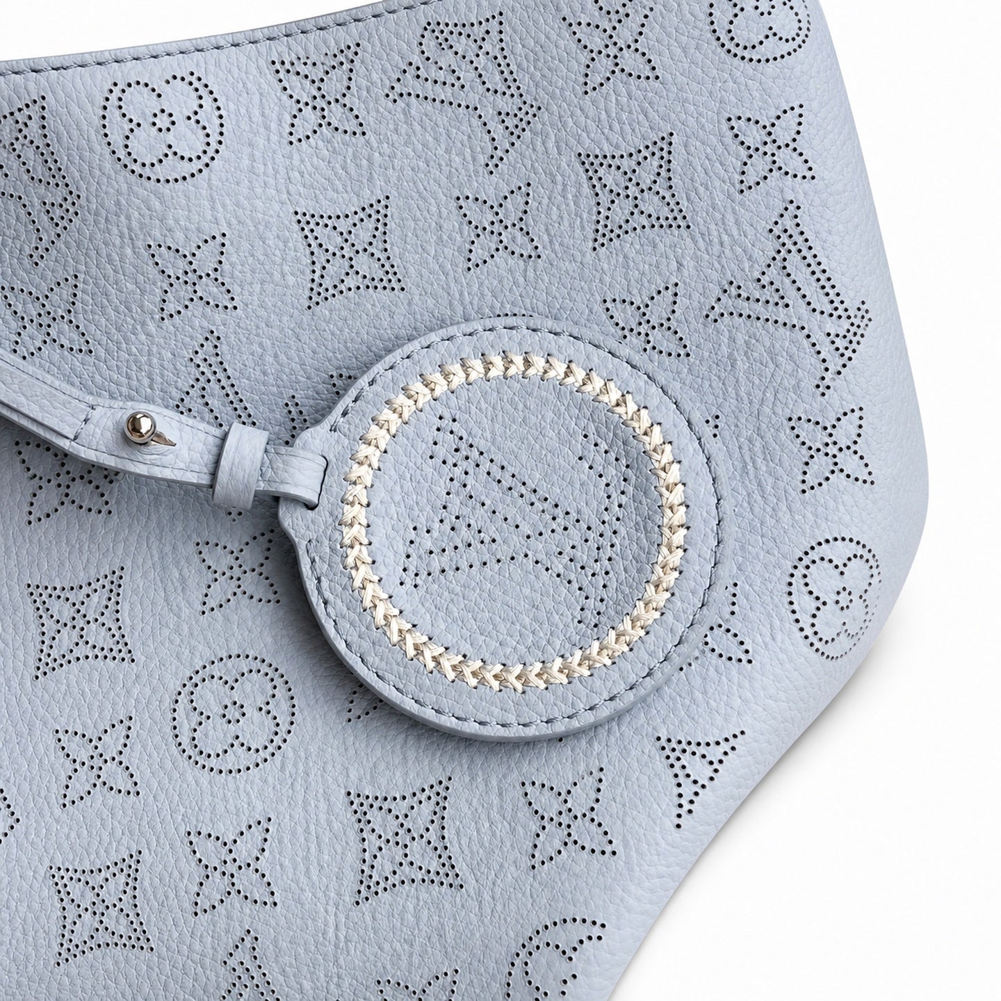 Louis Vuitton Small Embroidered Leather Blue Handbag