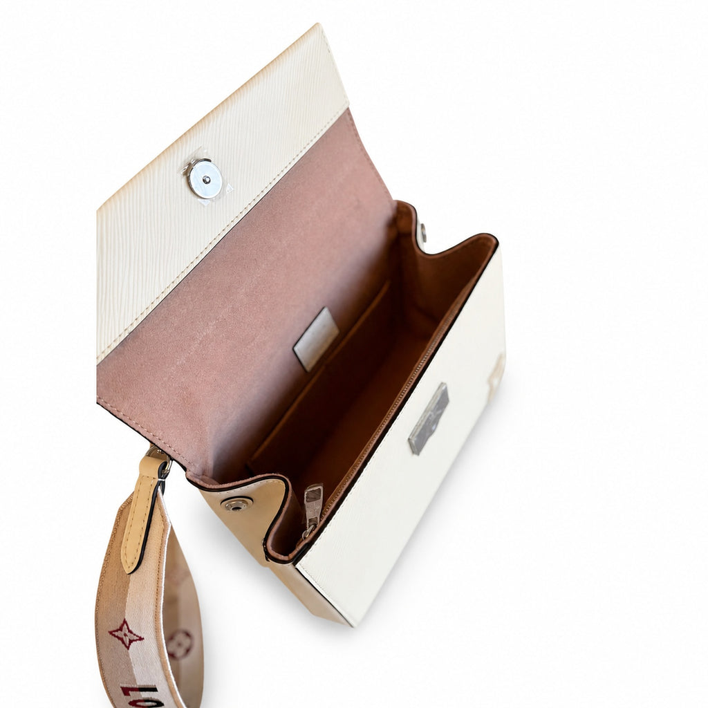 Louis Vuitton Reversible Jacquard Leather White Handbag