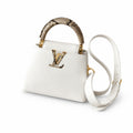 Louis Vuitton Mini Snakeskin Leather White Gold Handbag