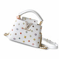 Louis Vuitton Capucines Takashi Murakami Leather Black White Handbag