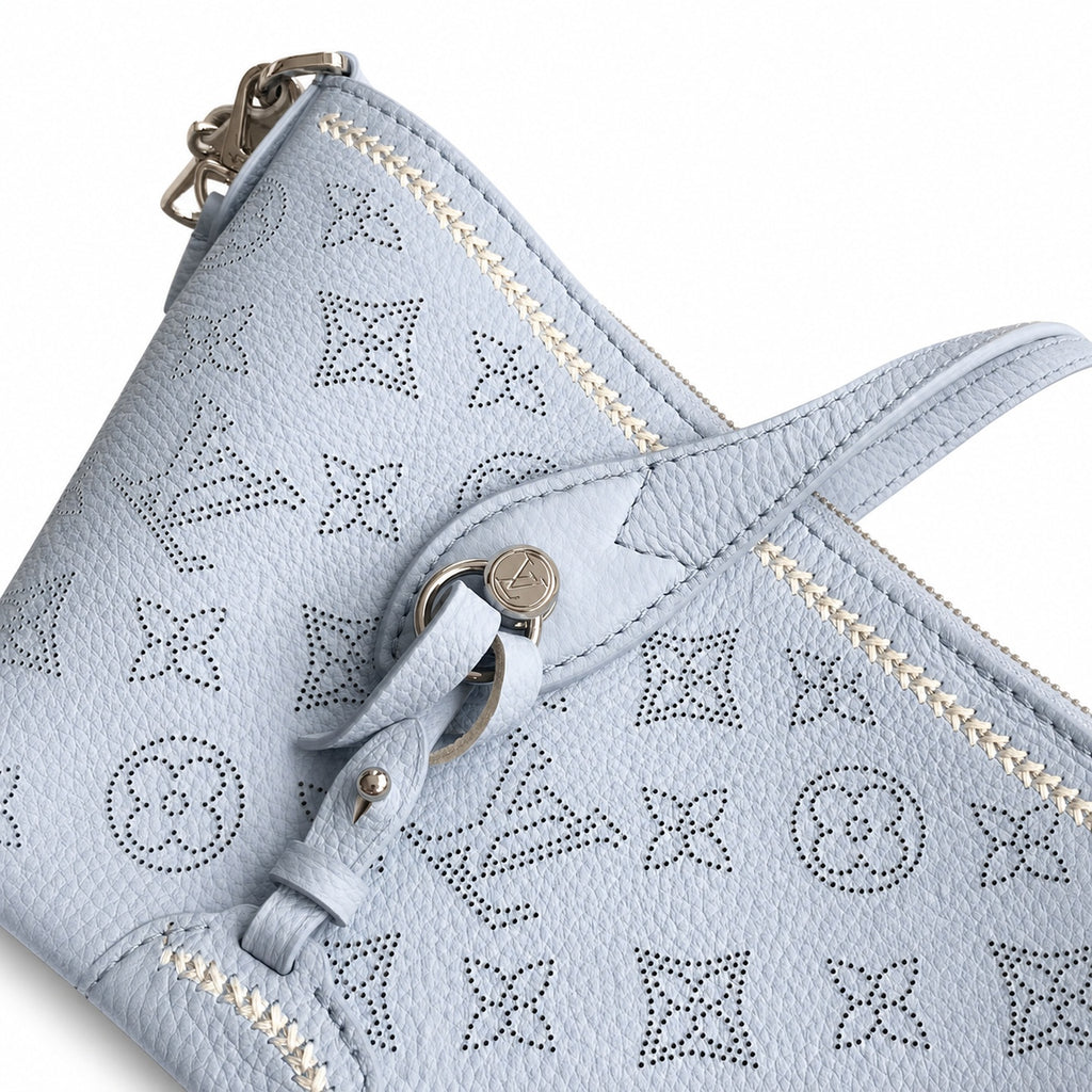 Louis Vuitton Small Embroidered Leather Blue Handbag