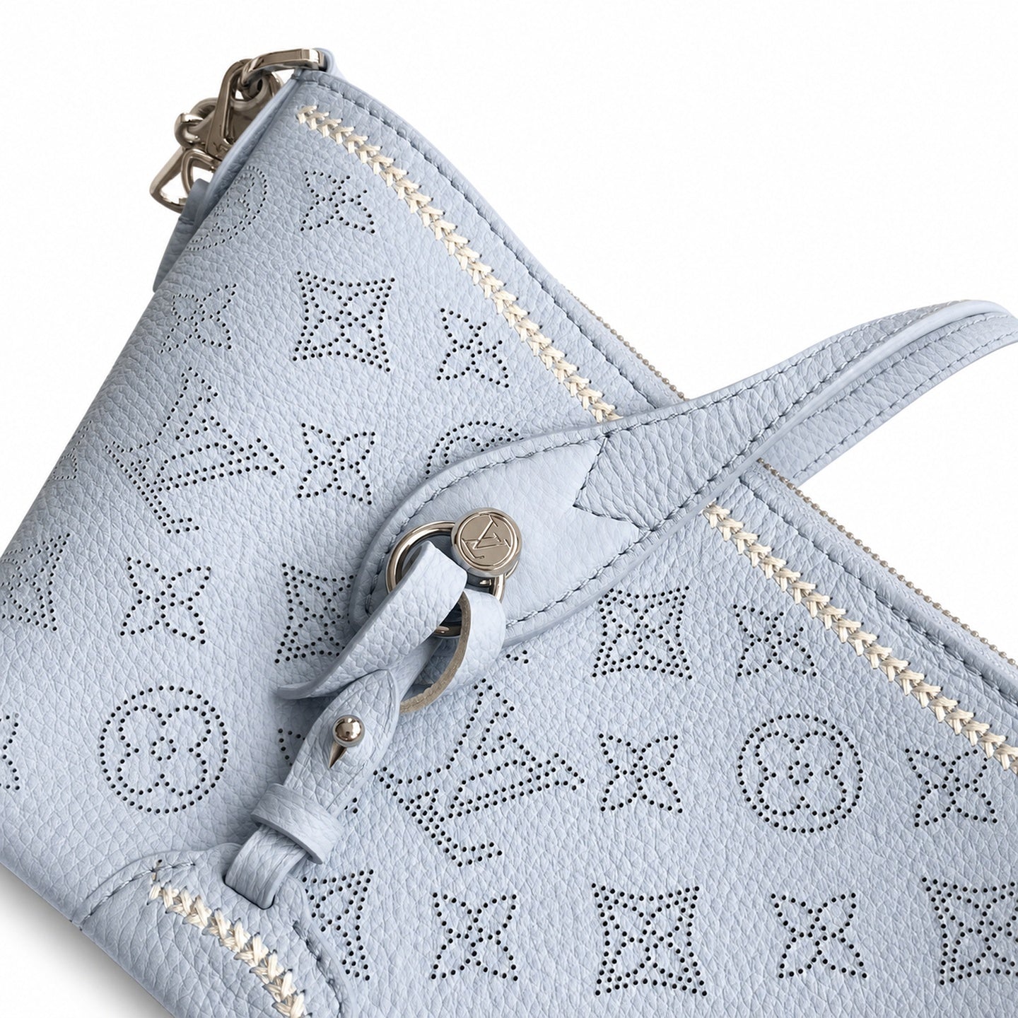 Louis Vuitton Small Embroidered Leather Blue Handbag