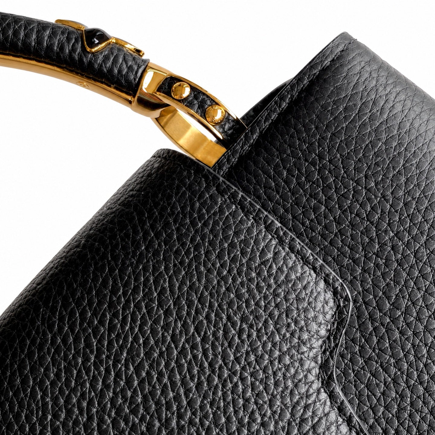 Louis Vuitton Mini Leather Black Yellow Gold Handbag