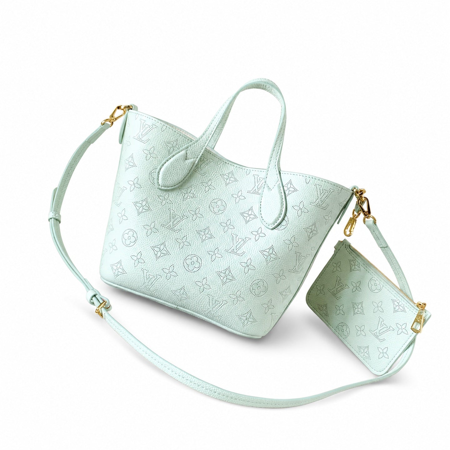 Louis Vuitton Small Silk Leather Handbag