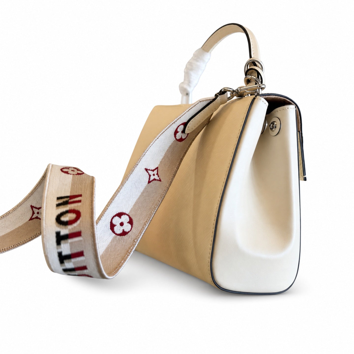 Louis Vuitton Reversible Jacquard Leather White Handbag