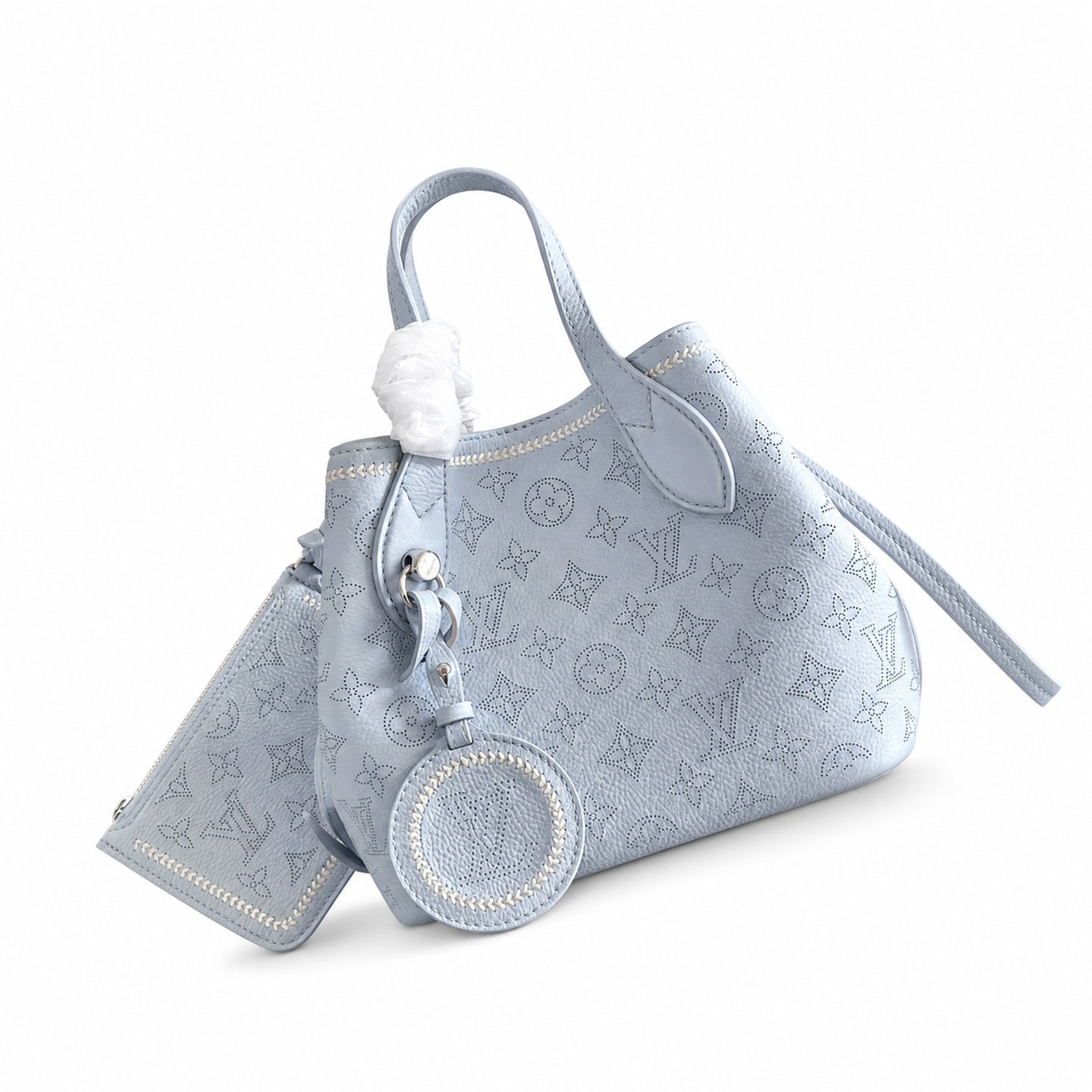 Louis Vuitton Small Embroidered Leather Blue Handbag