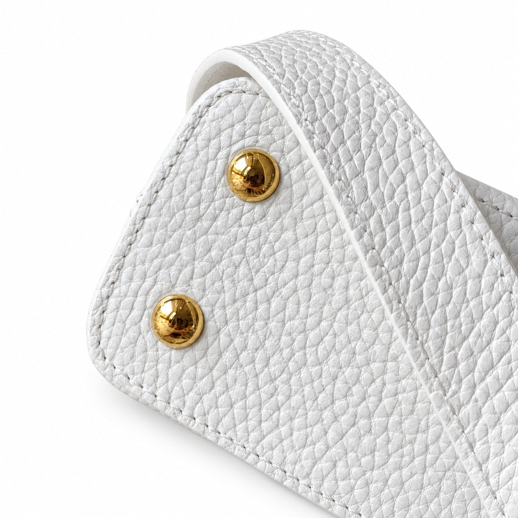 Louis Vuitton Mini Snakeskin Leather White Gold Handbag