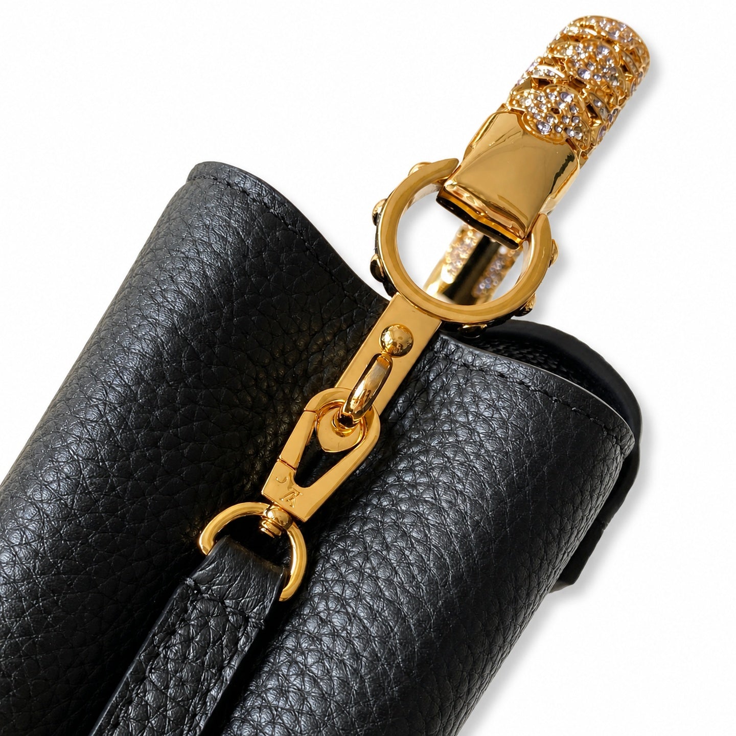 Louis Vuitton Capucines Mini Leather Black White Gray Handbag
