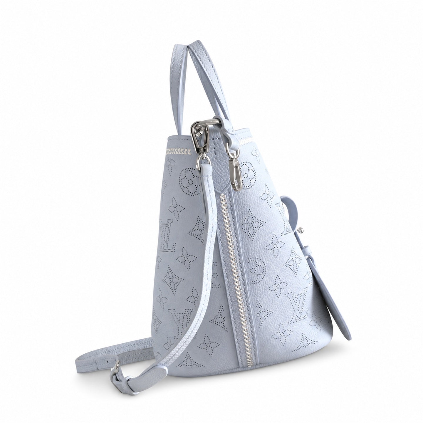 Louis Vuitton Small Embroidered Leather Blue Handbag
