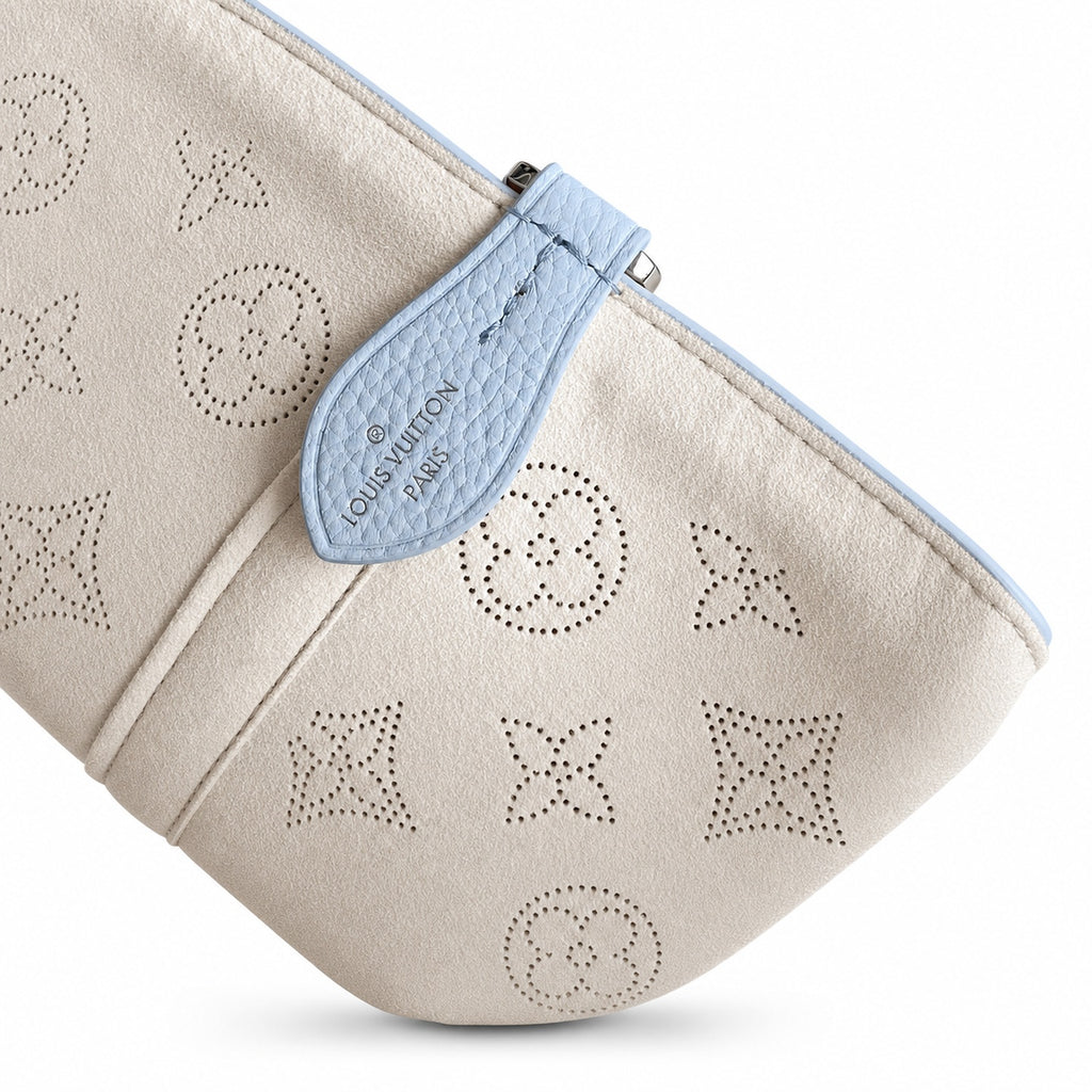 Louis Vuitton Small Embroidered Leather Blue Handbag