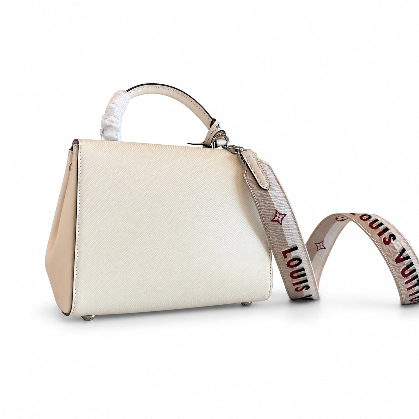 Louis Vuitton Reversible Jacquard Leather White Handbag