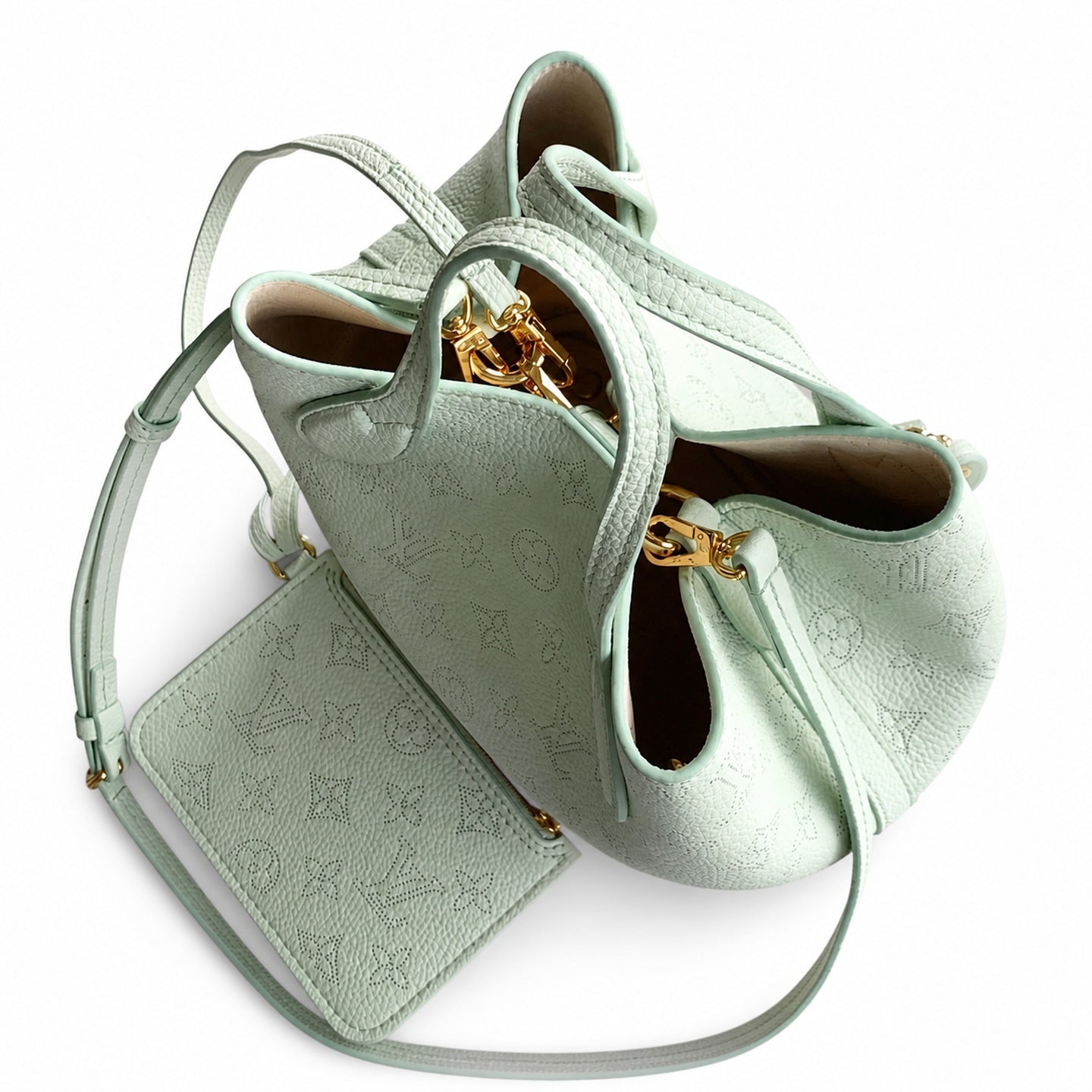 Louis Vuitton Small Silk Leather Handbag