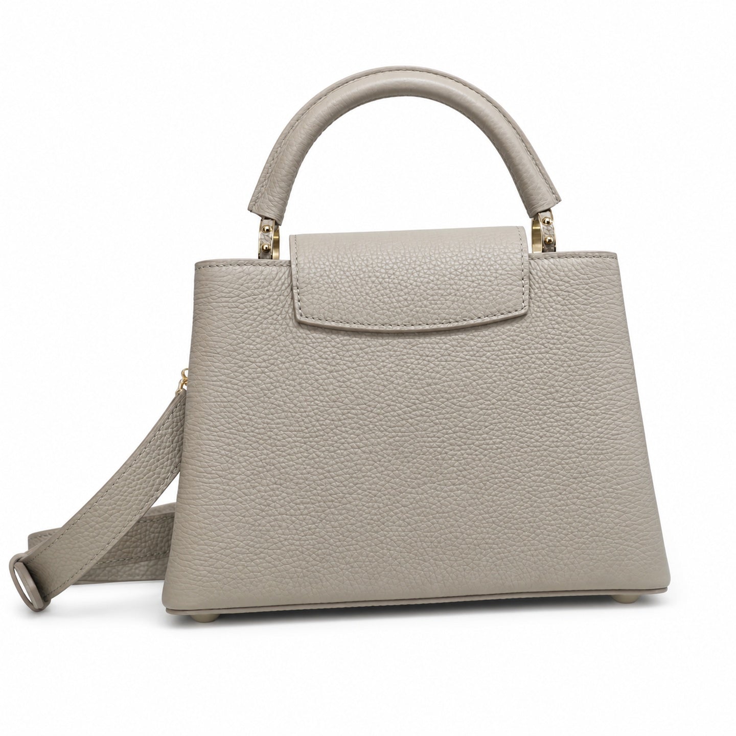 Louis Vuitton Capucines Mini Knit Leather Black Gray Pink Handbag