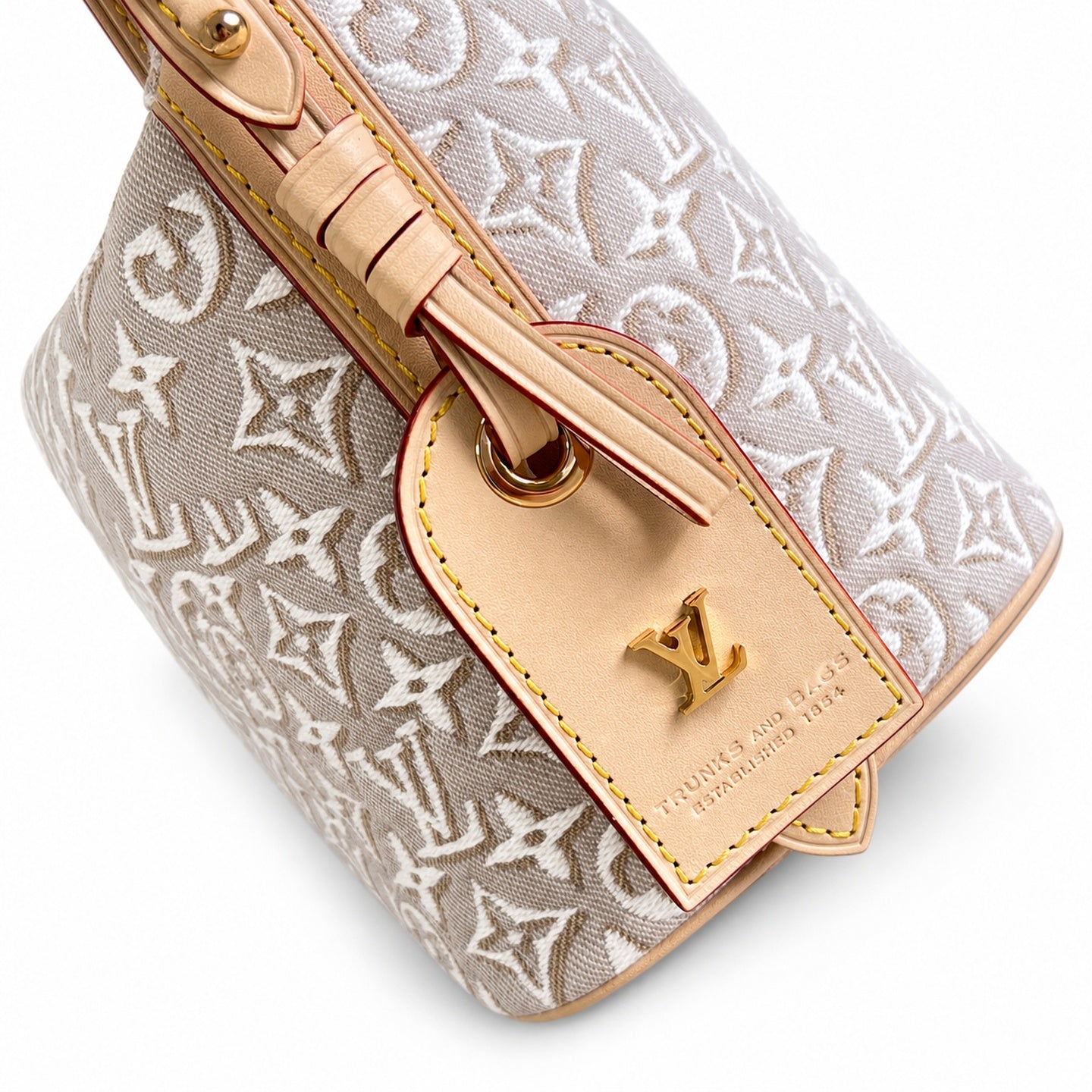 Louis Vuitton All In Embroidered Cotton Canvas Jacquard Leather Handbag