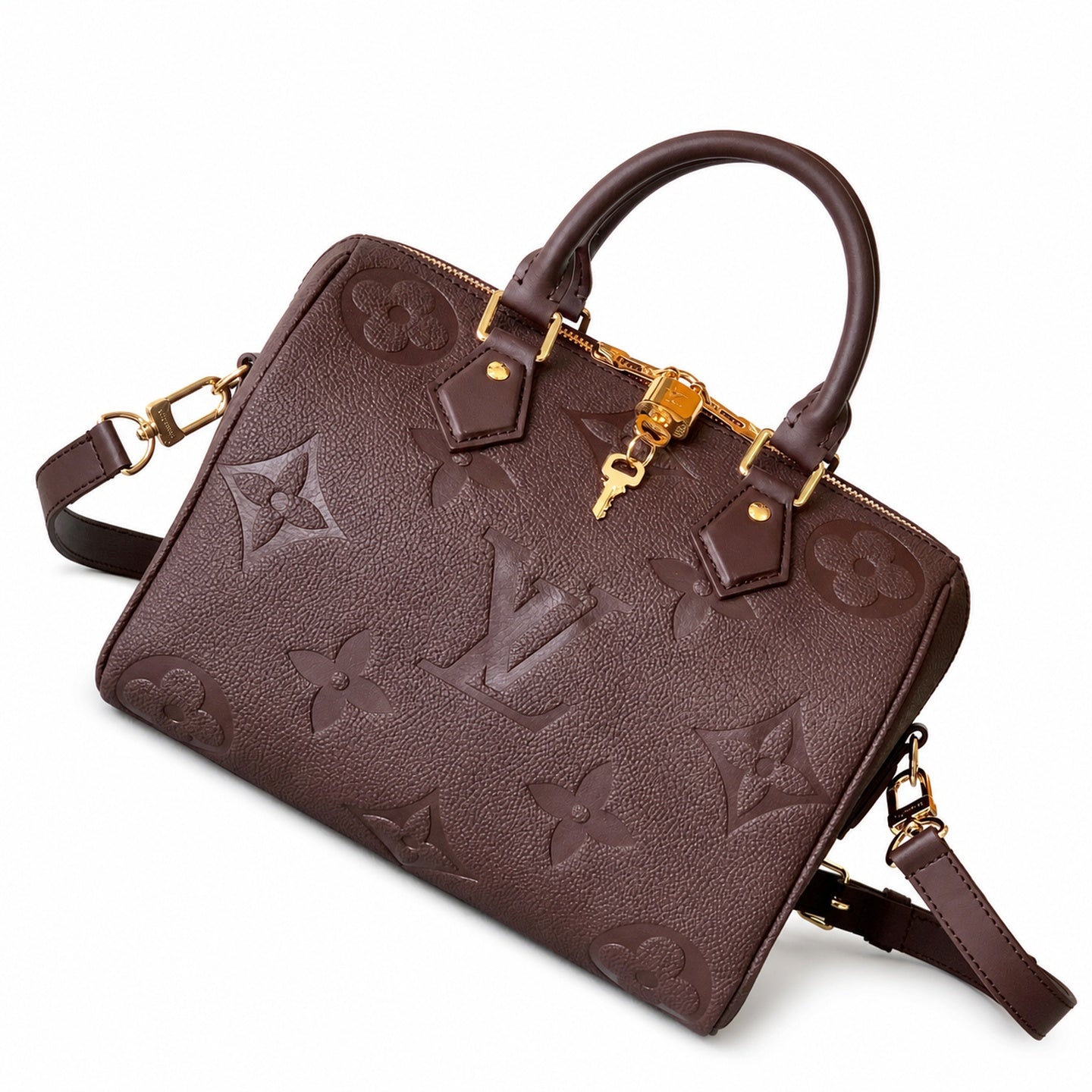 Louis Vuitton Speedy Bandouliere Leather Black Handbag
