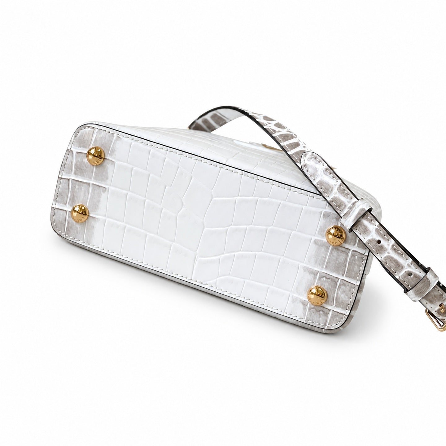 Louis Vuitton Capucines Mini Leather White Gold Handbag