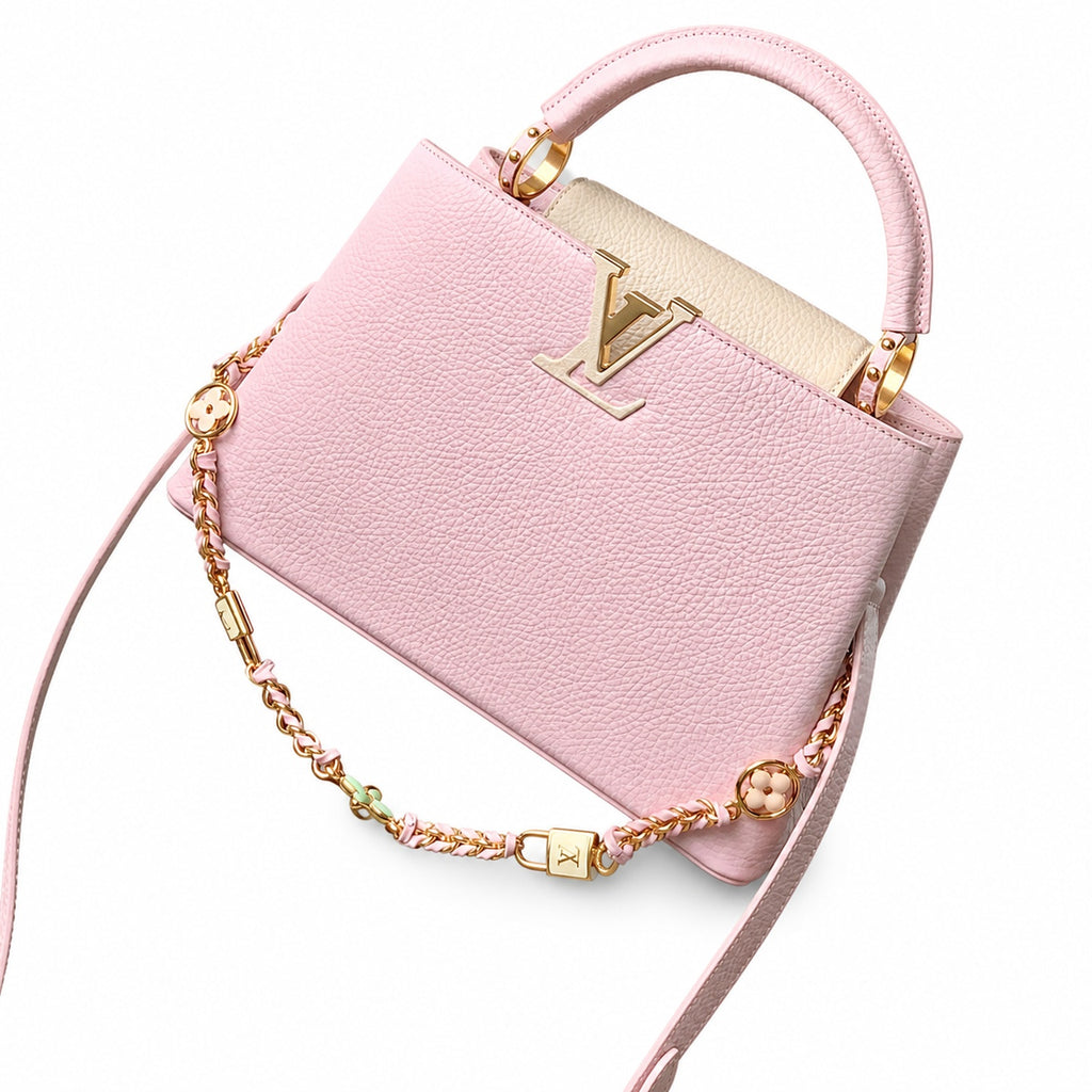 Louis Vuitton Capucines Medium Leather Pink Handbag