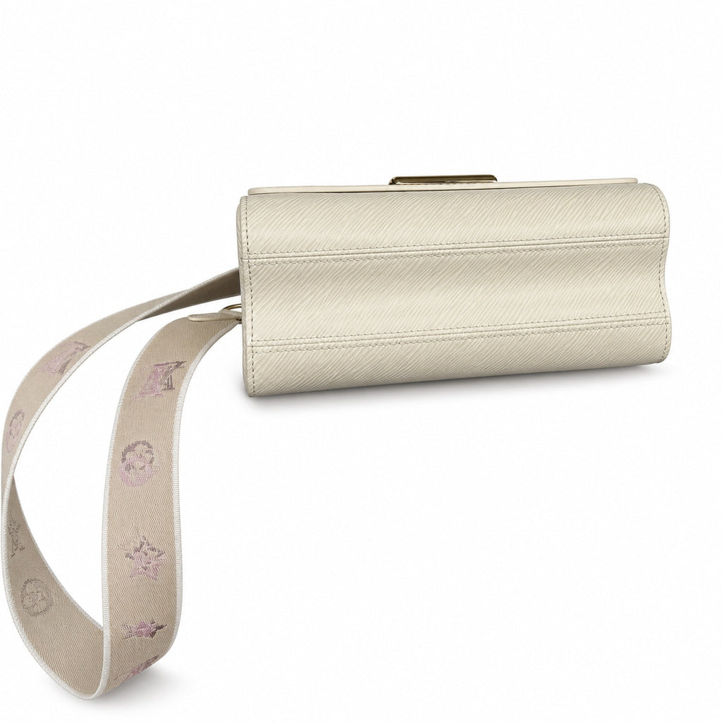 Louis Vuitton Twist Medium Embroidered Leather White Handbag