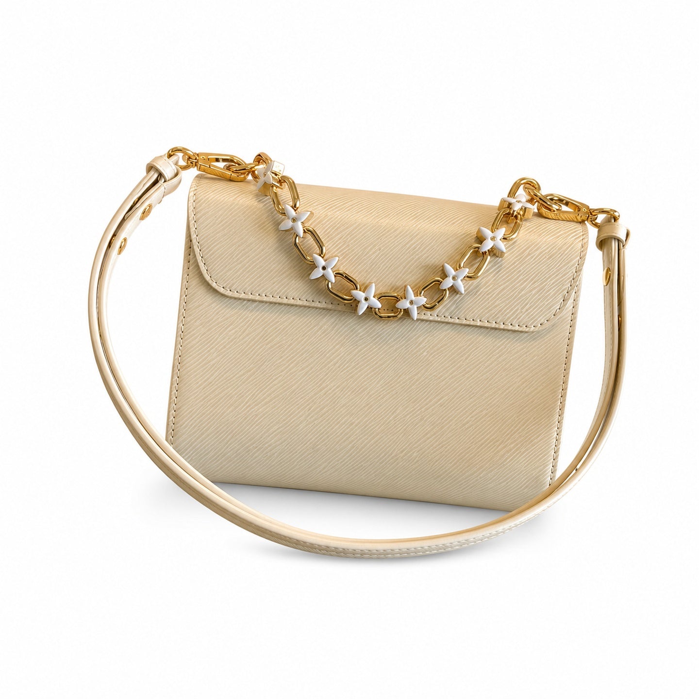 Louis Vuitton Twist Medium Leather White Handbag