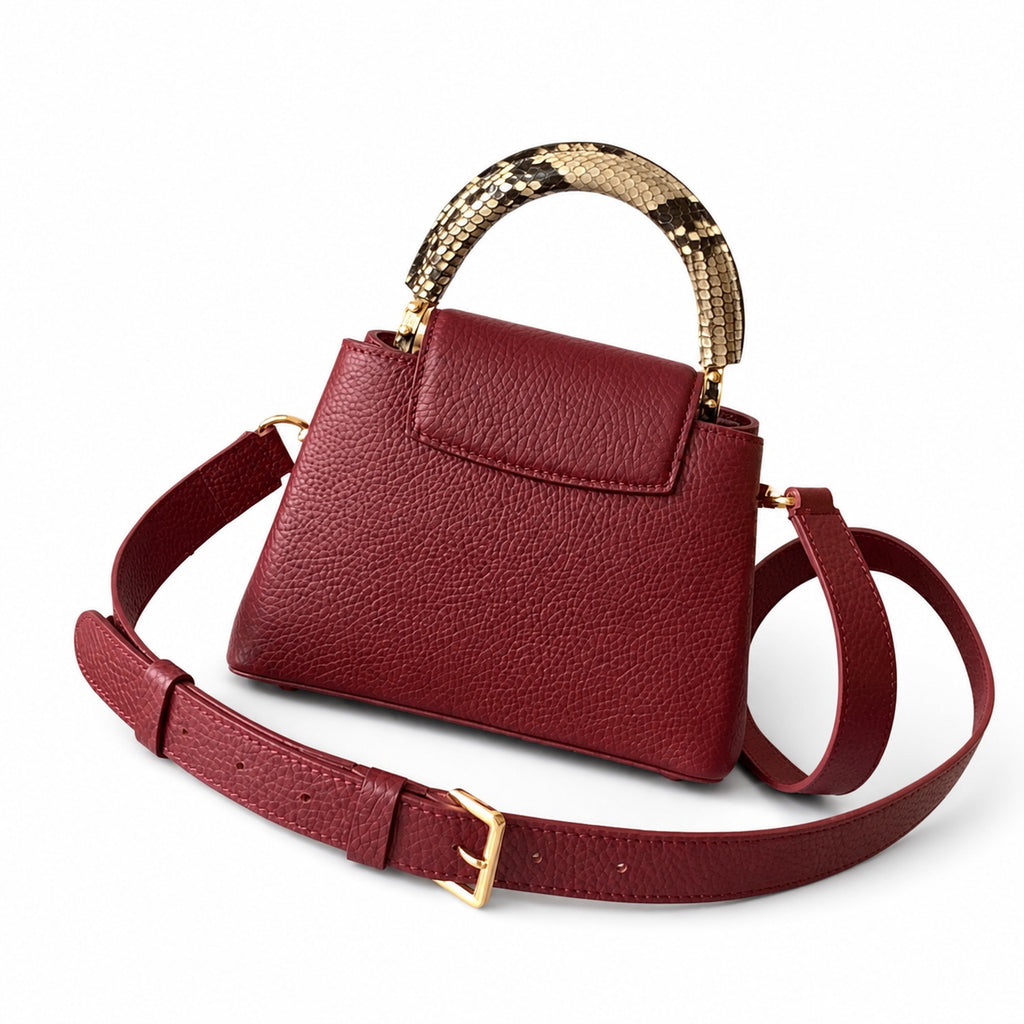 Louis Vuitton Capucines Mini Snakeskin Leather Gold Handbag