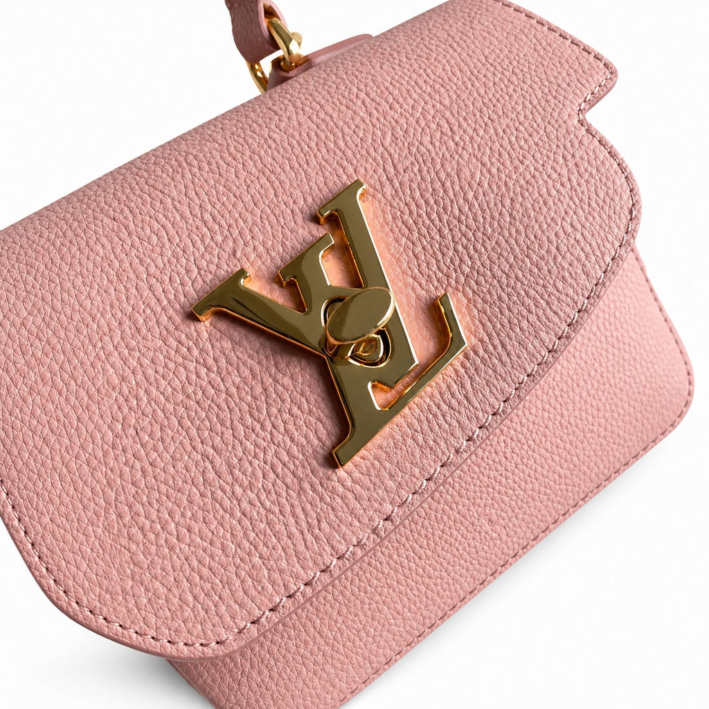 Louis Vuitton LockMe Mini Leather Pink Handbag