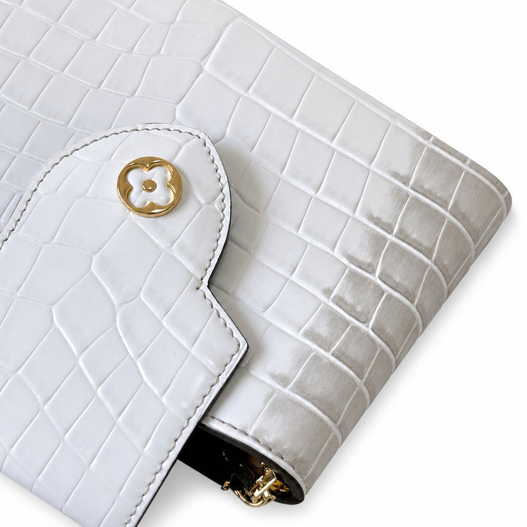Louis Vuitton Capucines Mini Leather White Gold Handbag