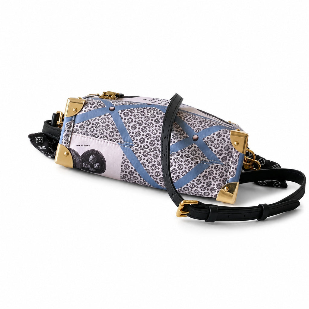 Louis Vuitton Side Trunk Medium Silk Handbag