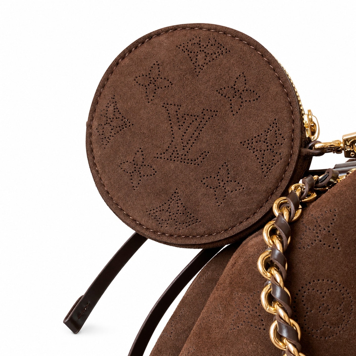 Louis Vuitton Zippy Suede Leather Handbag