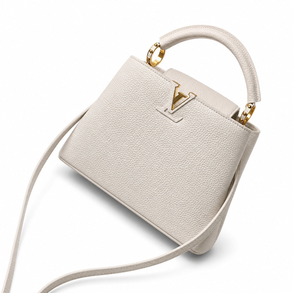 Louis Vuitton Capucines Small Leather White Handbag