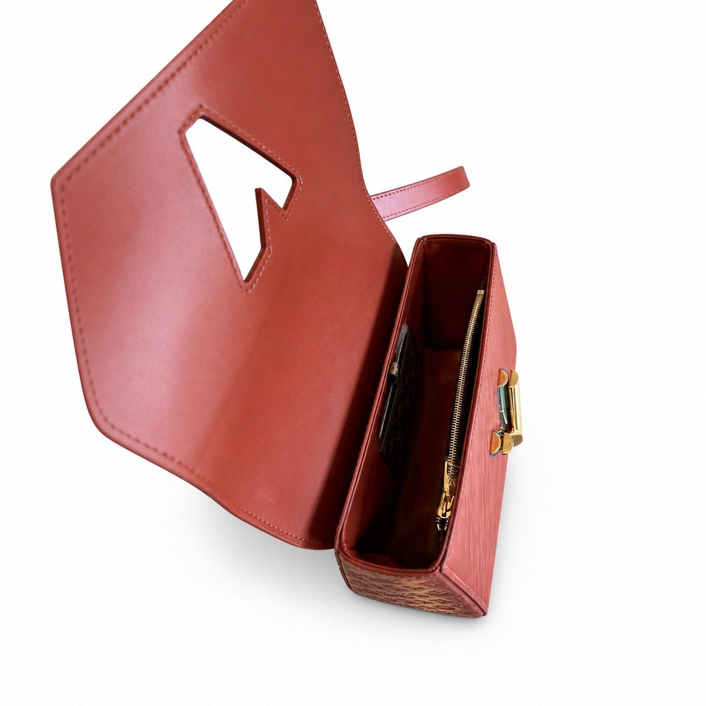 Louis Vuitton Twist Leather Gold Handbag
