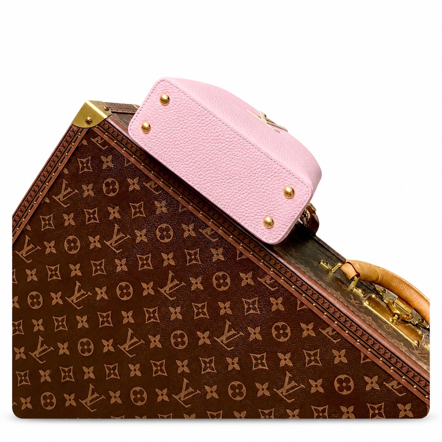 Louis Vuitton Capucines Mini Leather Pink Handbag
