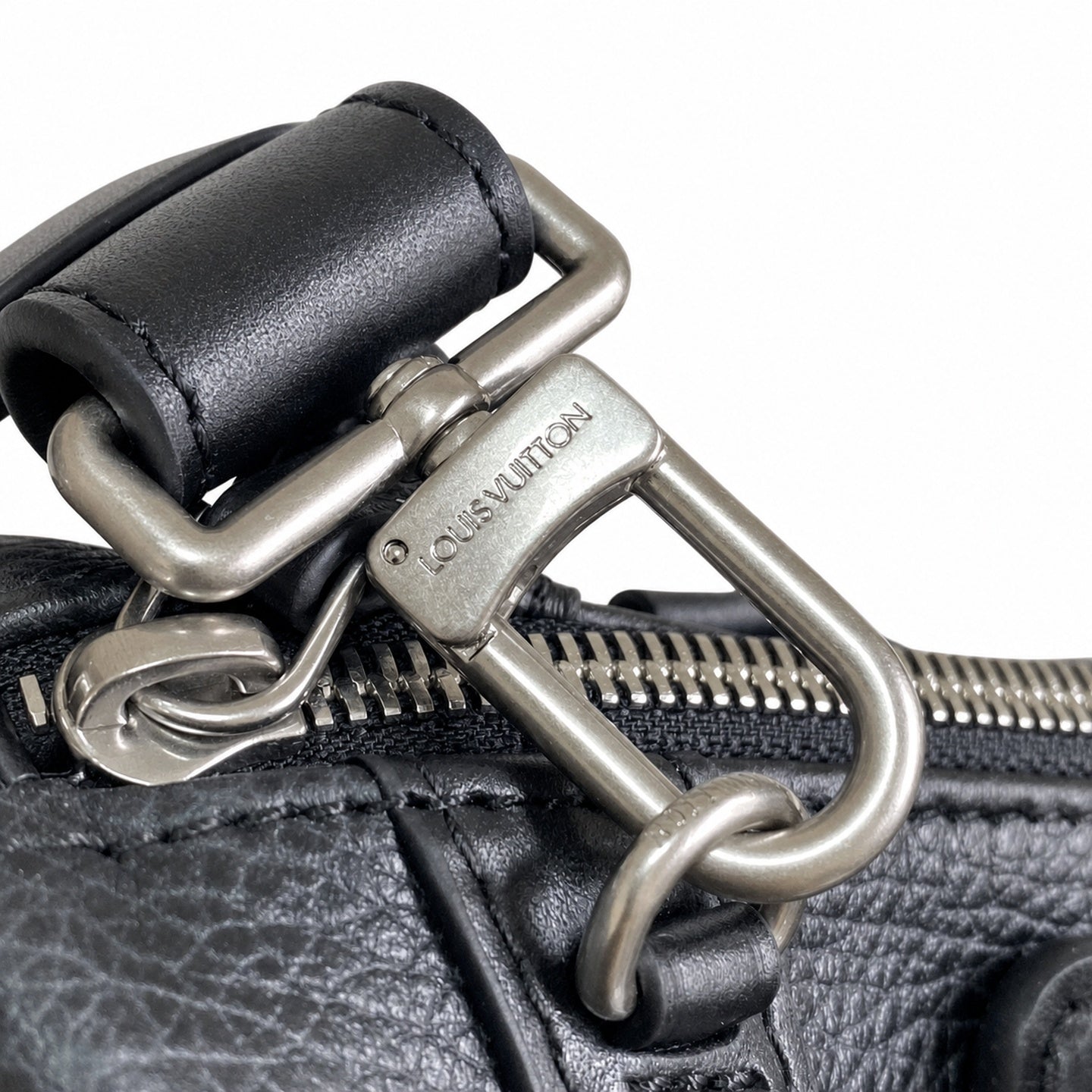 Louis Vuitton Small Leather Black White Handbag