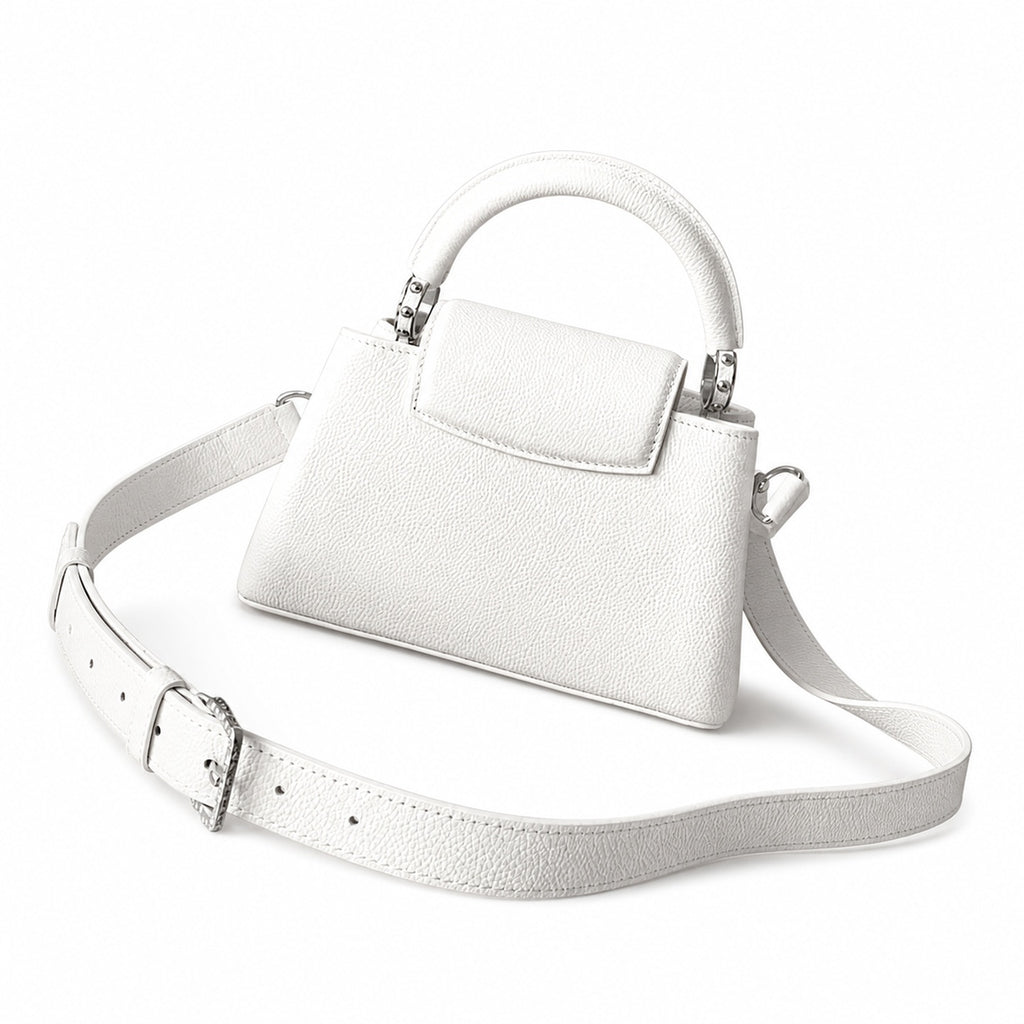 Louis Vuitton Mini Leather White Silver Handbag
