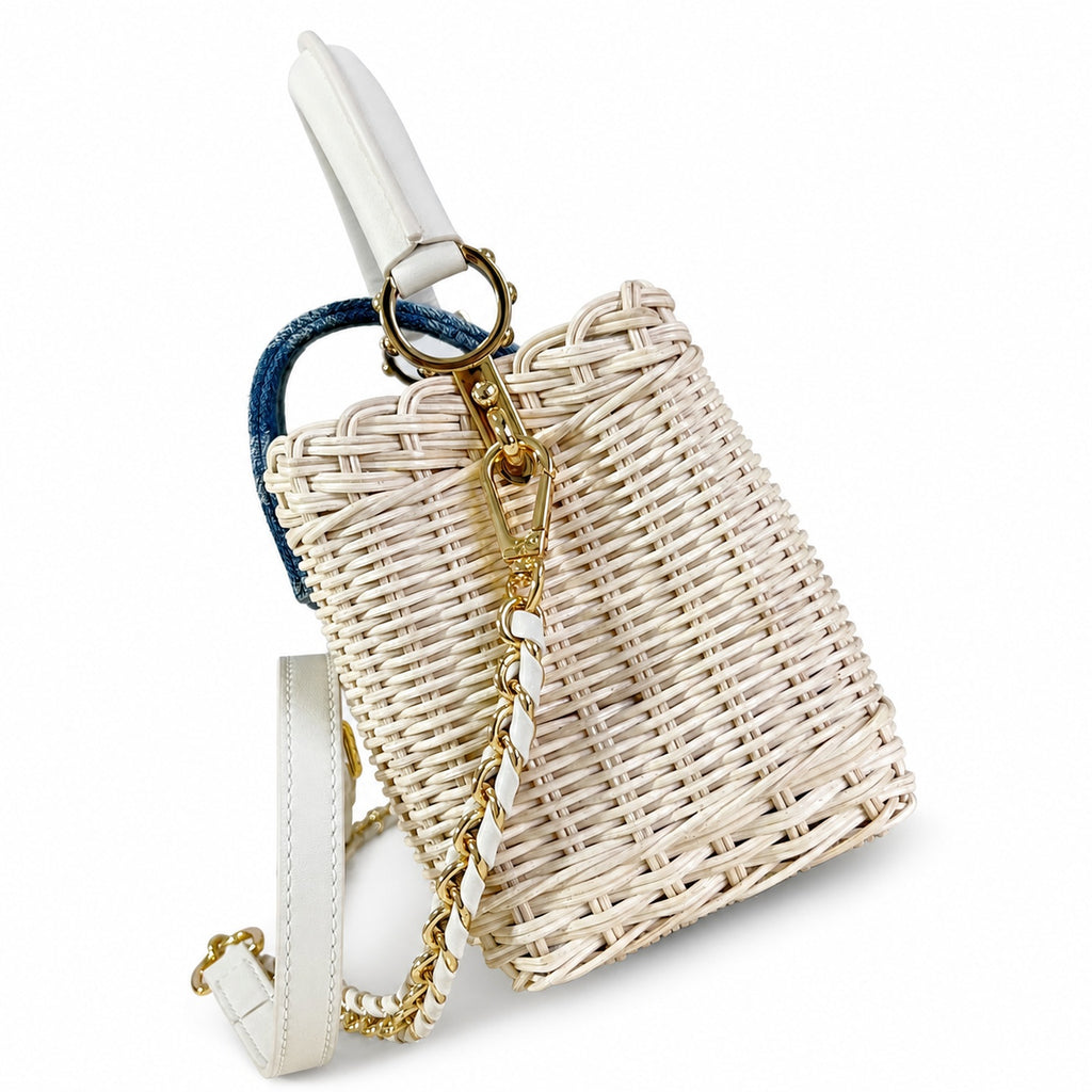Louis Vuitton Capucines Takashi Murakami Mini White Handbag