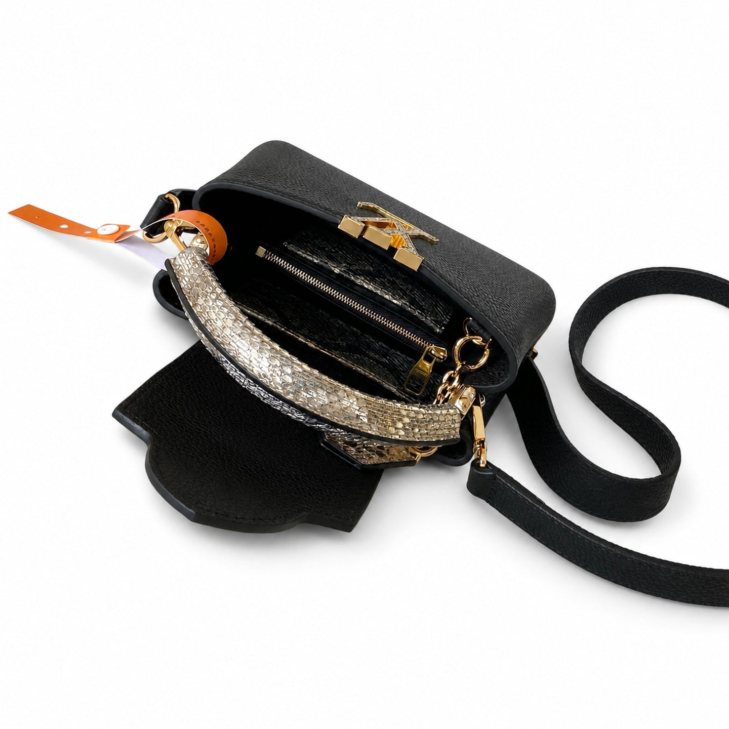 Louis Vuitton Mini Snakeskin Leather Handbag