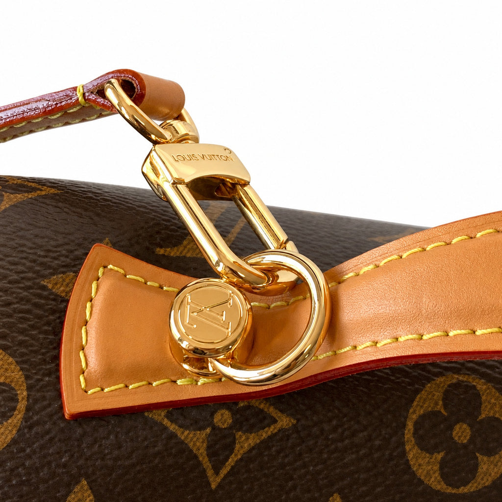 Louis Vuitton Large Canvas Leather Gold Handbag