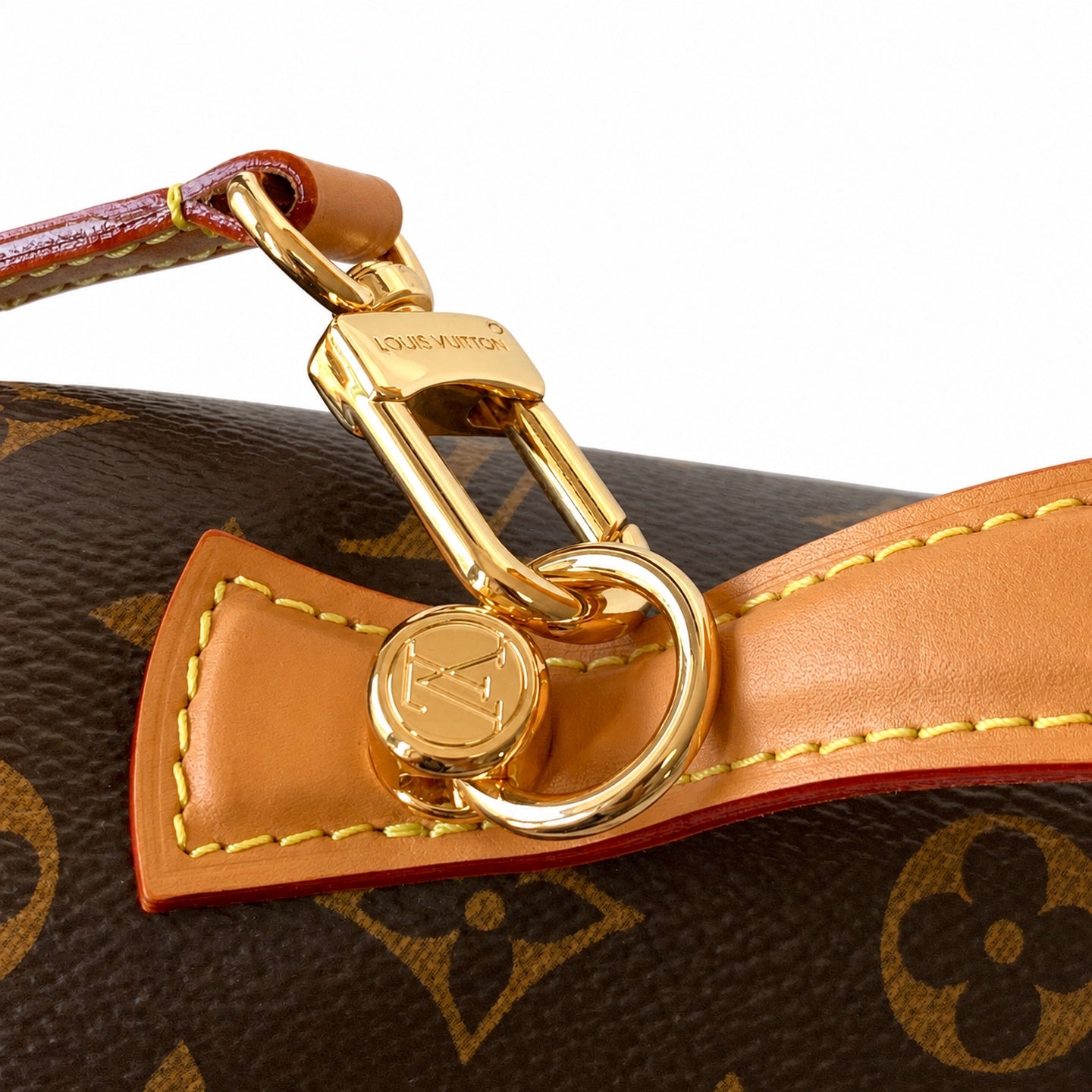 Louis Vuitton Large Canvas Leather Gold Handbag