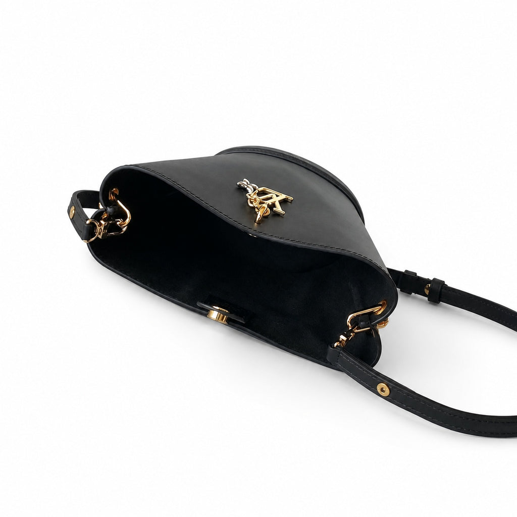 Louis Vuitton Mini Velvet Leather Black Gold Silver Handbag