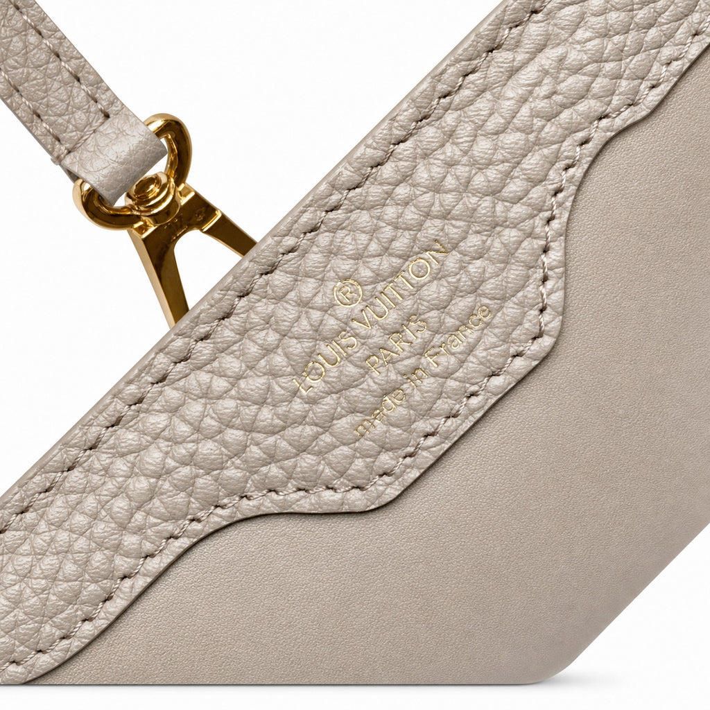 Louis Vuitton Capucines Leather Gray Handbag