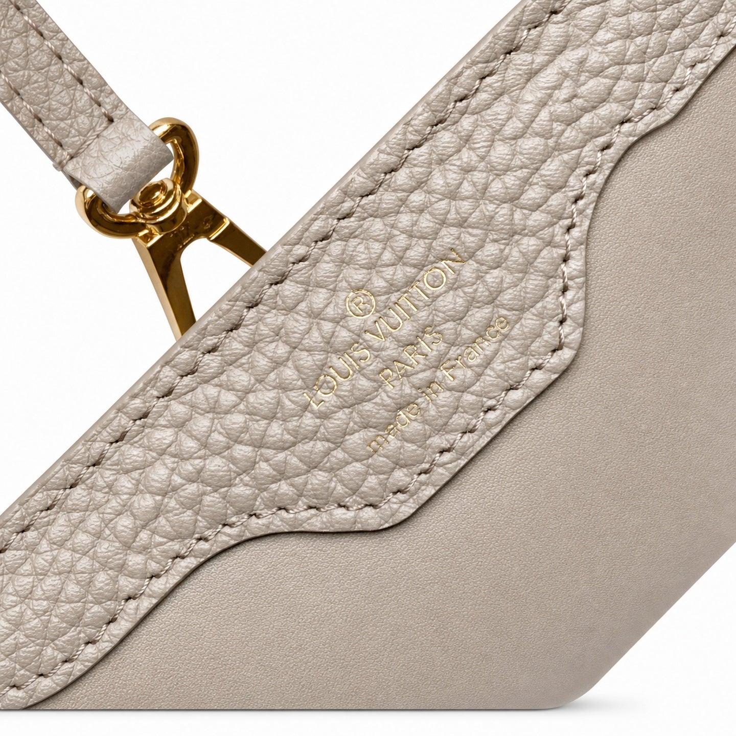 Louis Vuitton Capucines Leather Gray Handbag