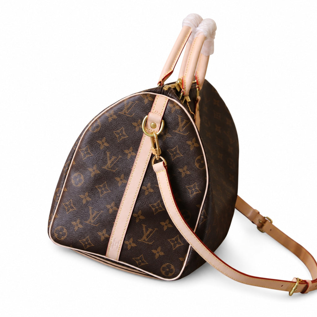 Louis Vuitton Speedy Bandouliere Canvas Leather Handbag