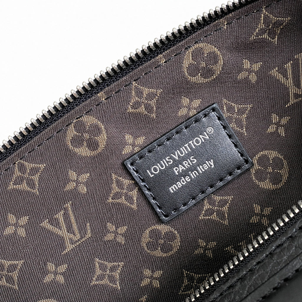 Louis Vuitton Small Leather Black White Handbag