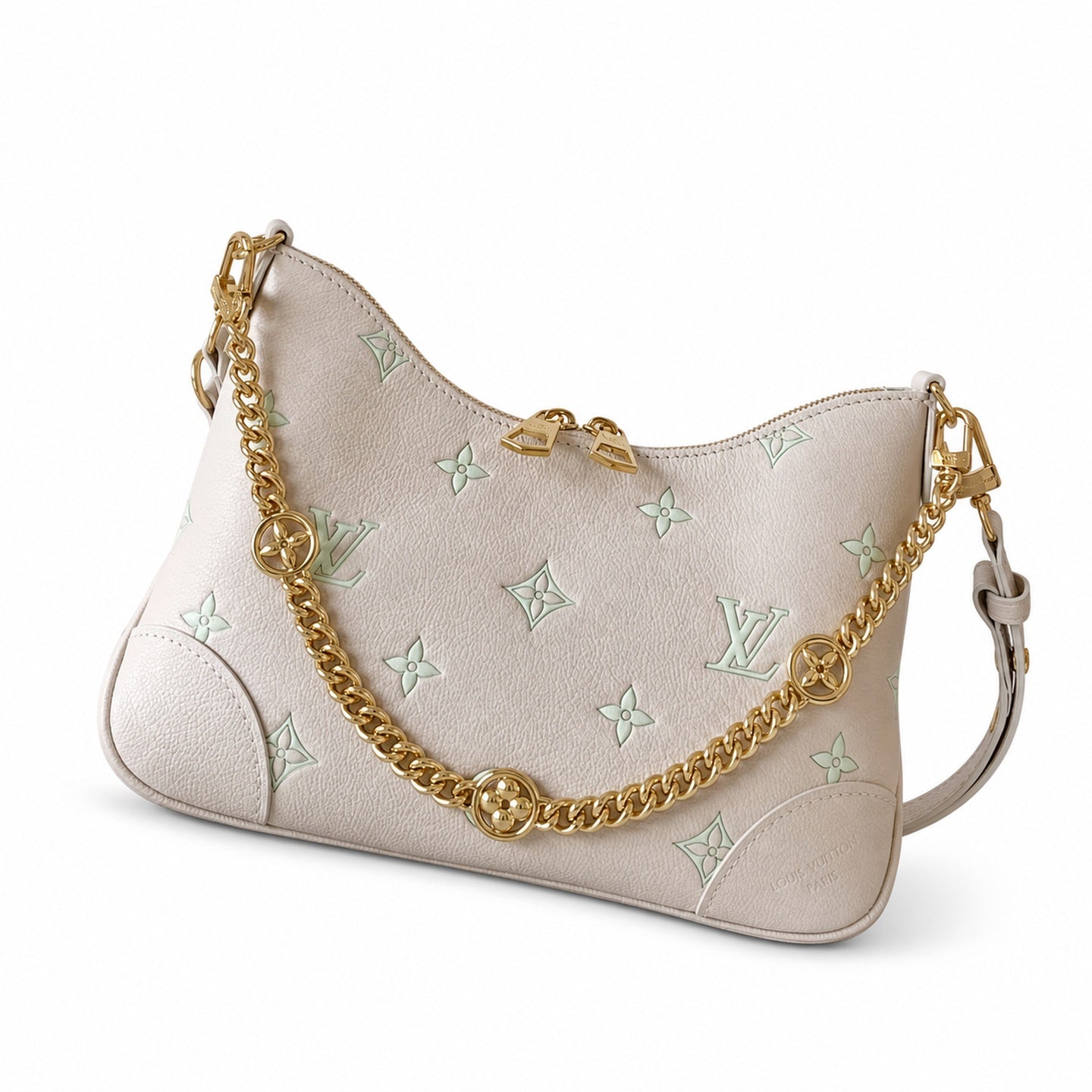 Louis Vuitton Boulogne Leather Green Handbag